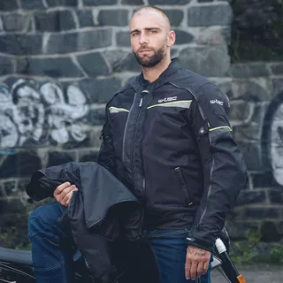 Kurtka motocyklowa W-TEC Progair - Czarny-fluo