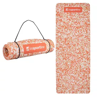 Mata do ćwiczeń fitness inSPORTline Camu 173x61x0,8 cm - Brązowy kamuflaż - Pomarańczowy kamuflaż