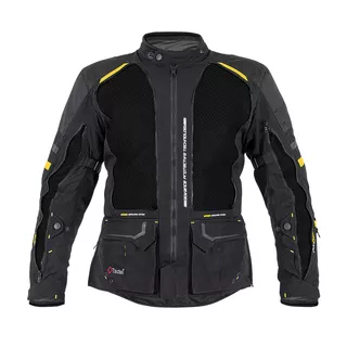 Męska kurtka motocyklowa W-TEC Aircross - Czarno-złoty