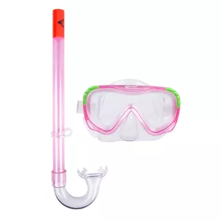 Zestaw do nurkowania Escubia Turtle Kid Set - Różowy - Różowy