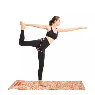 Mata do ćwiczeń fitness inSPORTline Camu 173x61x0,8 cm - Brązowy kamuflaż