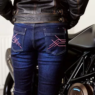 Damskie jeansy motocyklowe W-TEC Rafael - Niebieski