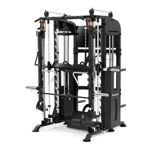 Profesjonalna brama / suwnica Smitha inSPORTline CC700 ∙ 2×100 kg stos ∙ wyciągi, poręcze, akcesoria ∙ solidna konstrukcja - Czarny