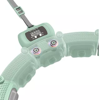 Hula hop z obciążeniem inSPORTline Weight Hoop Lite 69–135 cm ∙ magnetyczne wypustki ∙ ekran LCD ∙ regulowany obwód ∙ magnety