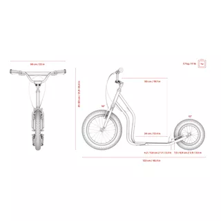 Hulajnoga Yedoo Wzoom Emoji 16/12" - OUTLET - Niebieski