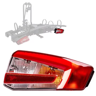 Prawa lampa do bagażnika rowerowego inSPORTline Trekan 2 Elektro ∙ kabel 2 m ∙ żarówki w zestawie