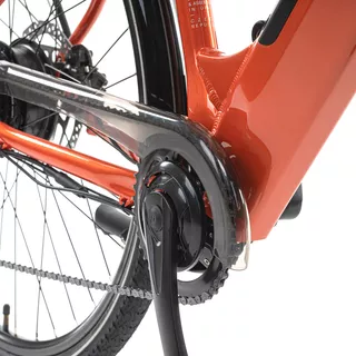 Miejski rower elektryczny z oświetleniem Levit Musca Urban HD 468 28" - Orange Pearl, 18" (160-180 cm)
