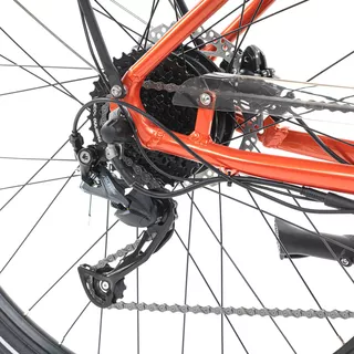 Miejski rower elektryczny z oświetleniem Levit Musca Urban HD 468 28" - Orange Pearl, 18" (160-180 cm)