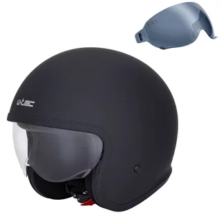 Kask motocyklowy otwarty W-TEC Valkorne Noir ∙ blenda przeciwsłoneczna ∙ wysokie bezpieczeństwo ECE ∙ wydajna wentylacja