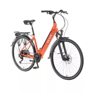 Miejski rower elektryczny z oświetleniem Levit Musca Urban HD 468 28" - Orange Pearl, 18" (160-180 cm)