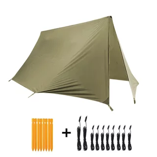 Osłona przeciwdeszczowa na hamak inSPORTline Traveler WT4 ∙ tarp ∙ wodoodporność 2000 mm ∙ ochrona przed słońcem ∙ poliester 210T PU