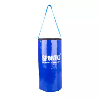 Dziecięcy worek treningowy SportKO MP10 19x40cm / 3kg - Niebiesko-żółty - Niebiesko-biały