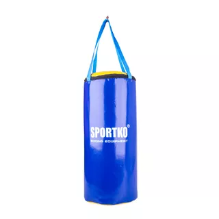 Dziecięcy worek treningowy SportKO MP9 24x50cm / 5kg - Czarno-biały - Niebiesko-żółty