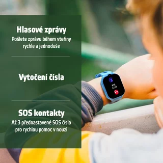 Smartwatch inSPORTline Melino dla dzieci z SIM GPS 4G LTE IP67 i przyciskiem SOS nowoczesne funkcje