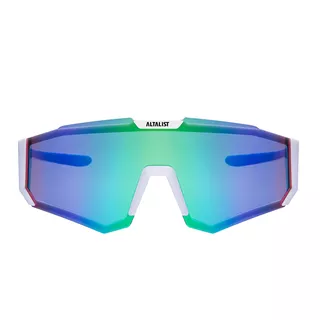 Sportowe okulary przeciwsłoneczne Altalist Kizuna Polarized - biało-niebieski z niebieskimi okularami