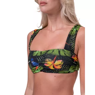 Top, biustonosz, góra stroju kąpielowego Nebbia Miami Retro Top 553 - Ciemny zielony