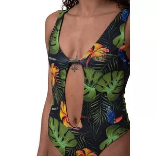 Damski jednoczęściowy strój kąpielowy Nebbia High Energy Monokini 560 - Zielona dżungla