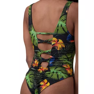 Damski jednoczęściowy strój kąpielowy Nebbia High Energy Monokini 560 - Zielona dżungla