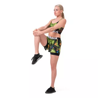 Szorty damskie Nebbia High-Energy Double Layer 563 - Zielona dżungla