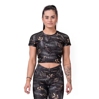 Damski crop top Nebbia Active 568 - Wulkaniczna czerń