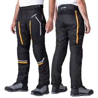 Męskie letnie spodnie motocyklowe W-TEC Toranio - Czarno-żółty