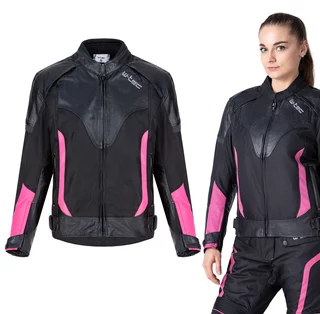 Damska kurtka motocyklowa W-TEC Durmana - Czarno-różowy