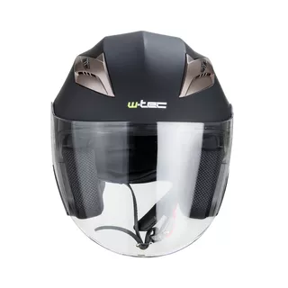 Kask motocyklowy otwarty z blendą W-TEC Putta - czarno-brązowy