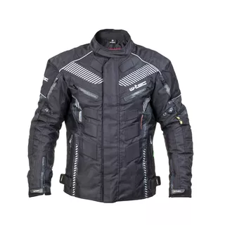 Męska kurtka motocyklowa W-TEC Kamicer - Czarno-szary - Czarno-szary