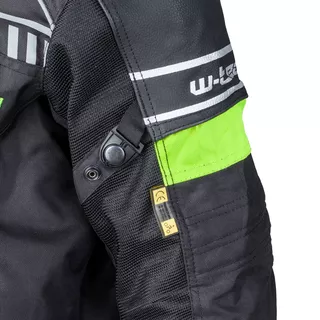 Męska kurtka motocyklowa W-TEC Meltsch - Czarno-zielony neonowy