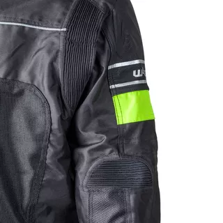 Męska kurtka motocyklowa W-TEC Meltsch - Czarno-zielony neonowy