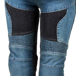 Damskie jeansowe spodnie motocyklowe W-TEC Bolftyna - Niebieski-czarny