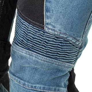 Damskie jeansowe spodnie motocyklowe W-TEC Bolftyna - Niebieski-czarny
