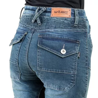 Damskie jeansowe spodnie motocyklowe W-TEC Bolftyna - Niebieski-czarny