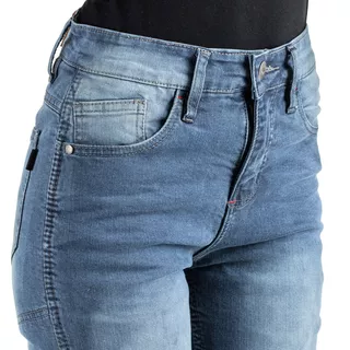 Damskie jeansowe spodnie motocyklowe W-TEC Lustipa - Niebieski