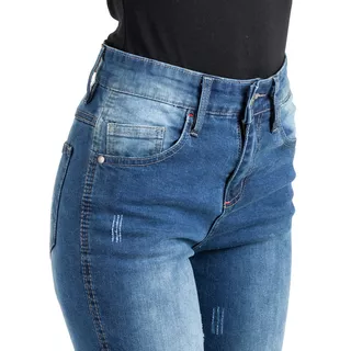Damskie jeansowe spodnie motocyklowe W-TEC Panimali - Niebieski