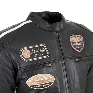 Damska skórzana kurtka motocyklowa W-TEC Sheawen Lady Black - Czarny