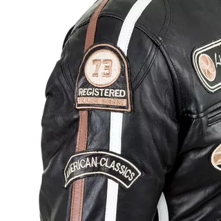 Damska skórzana kurtka motocyklowa W-TEC Sheawen Lady Black - Czarny