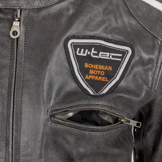Męska skórzana kurtka motocyklowa W-TEC Buffalo Cracker - Brązowo-szary