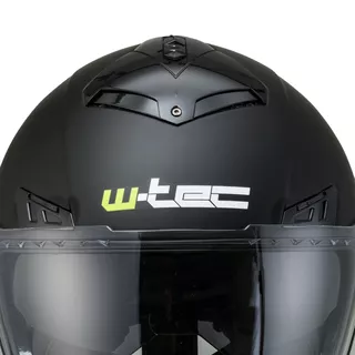 Kask motocyklowy W-TEC NK-850 otwierany + BLENDA - Biały błyszczący