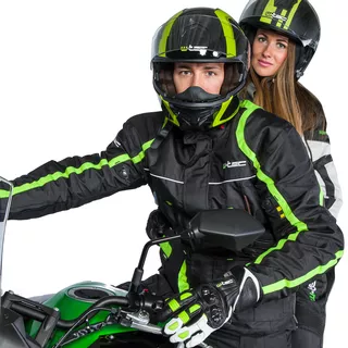 Kask motocyklowy szczękowy W-TEC Vexamo z blendą - Czarno-zielony