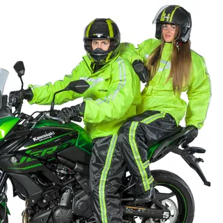 Spodnie motocyklowe W-TEC Rainy wodoodporne - Czarno-żółty