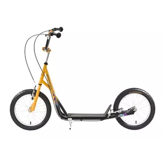 Hulajnoga miejska WORKER City 16" ∙ pompowane koła ∙ nośność 100 kg ∙ waga 9,5 kg ∙ kierownica 90-110 cm ∙ rama stalowa - Czarno-żółty