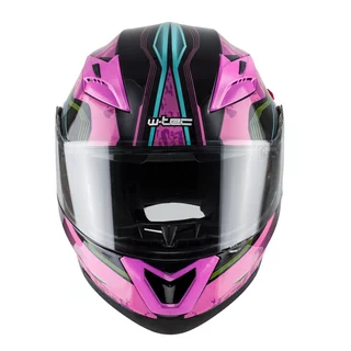 Kask motocyklowy z blendą Flip-Up W-TEC Pezzon Magenta - Różowo-czarny