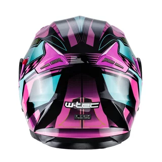 Kask motocyklowy z blendą Flip-Up W-TEC Pezzon Magenta - Różowo-czarny
