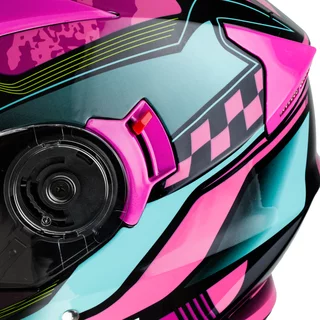 Kask motocyklowy z blendą Flip-Up W-TEC Pezzon Magenta - Różowo-czarny