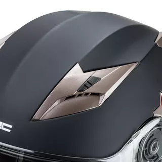 Kask motocyklowy z blendą Flip-Up W-TEC Pezzon - biało-brązowy