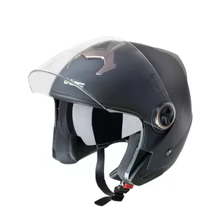 Kask motocyklowy otwarty z blendą W-TEC YM-623 - Matowy brązowo-czarny - Matowy brązowo-czarny