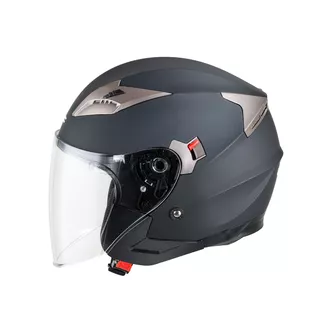 Kask motocyklowy otwarty z blendą W-TEC Putta - czarno-brązowy