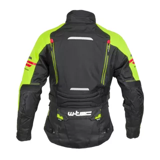 Męska kurtka motocyklowa W-TEC Ventura - Czarny-fluo żółty