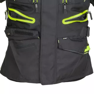 Męska kurtka motocyklowa W-TEC Ventura - Czarny-fluo żółty